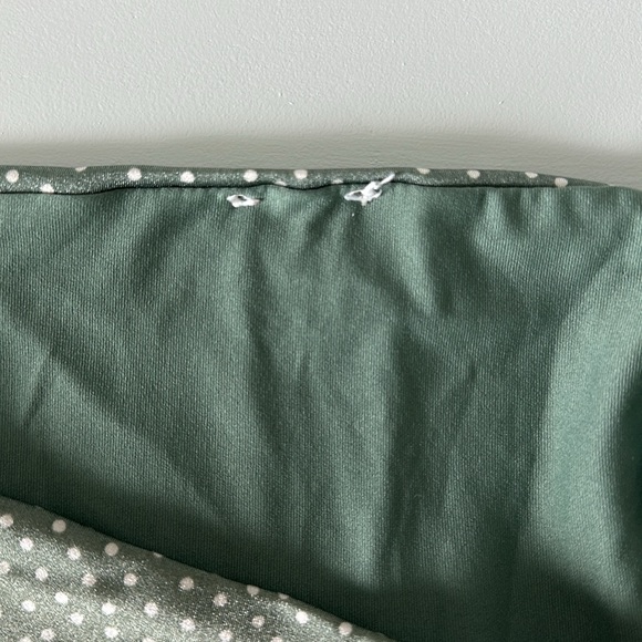 H&M Bikini Green White Polka Dot Swimwear Padded Bathing Suit / Size Small - Picture 5 of 8